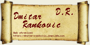 Dmitar Ranković vizit kartica